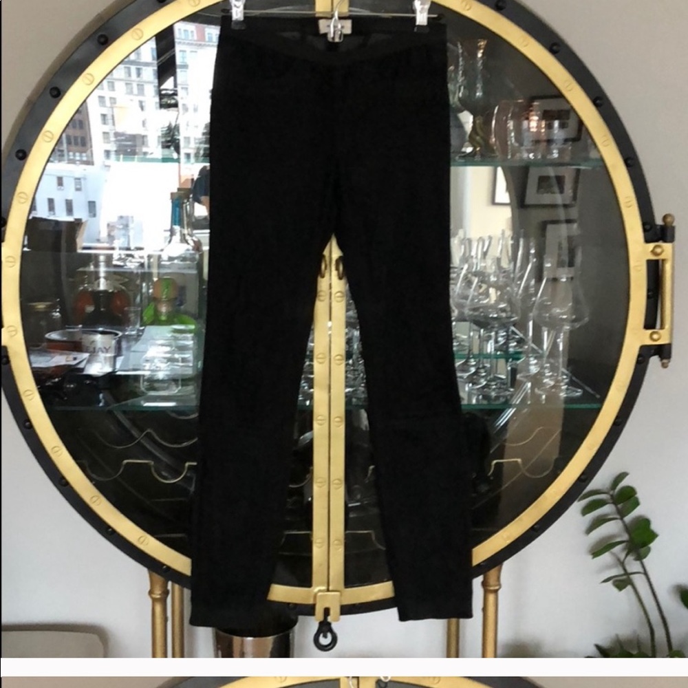 Helmut Lang black suede pants (